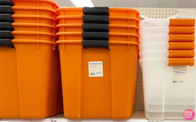 Brightroom Latching Storage Tote Orange