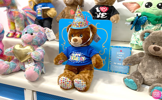 Build A Bear Birthday Bear Stuffed Toy