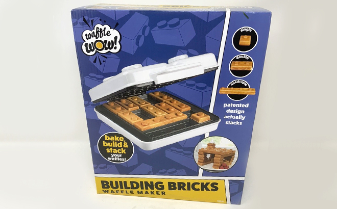 Building Brick Waffle Maker on a Box Building Brick Waffle Maker on a Box