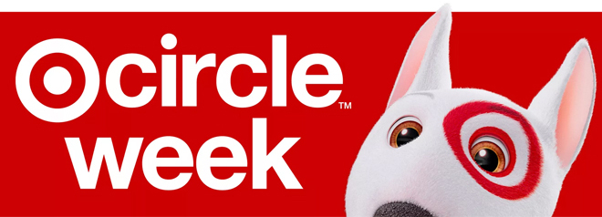 Bullseye dog target circle week october 2023 red background