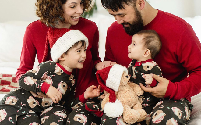 Burts Bees Candy Cane Bears Matching Family Pajamas Burts Bees Candy Cane Bears Matching Family Pajamas