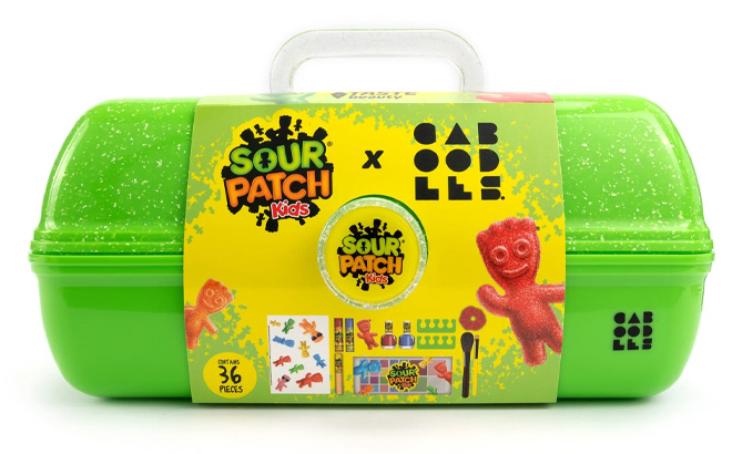 Caboodles Sour Patch 13 Piece Cosmetic Case on a White Background