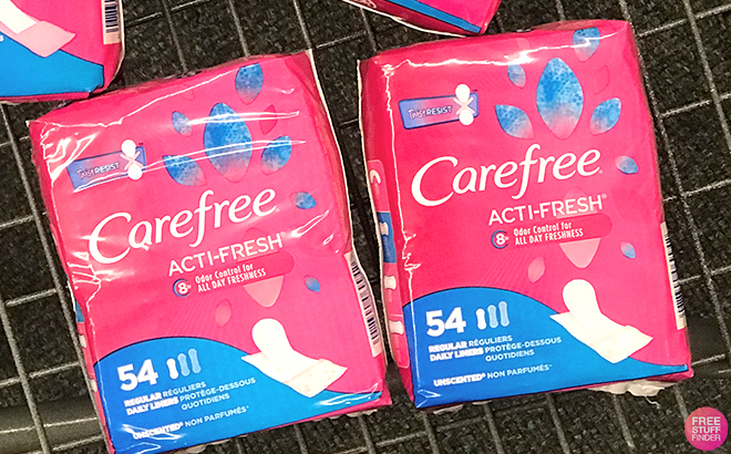 Carefree Acti Fresh Panty Liners 54ct on a Cart