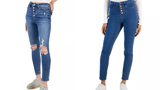 Celebrity Pink Merida Ripped Skinny Ankle Womens Jeans 1