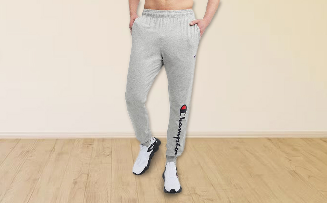 Champion Pocket Classic Jersey Mens Joggers Gray Color