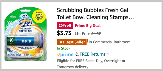 Checkout Screanshot Scrubbing Bubbles Toilet Cleaning Stamps