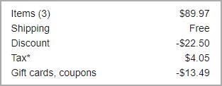 Checkout page of crocs clogs