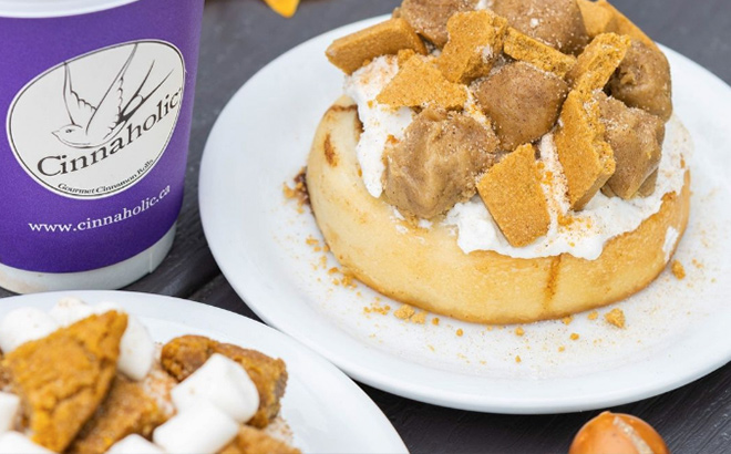 Cinnaholic Vegan Sweets with a Coffee Cinnaholic Vegan Sweets with a Coffee