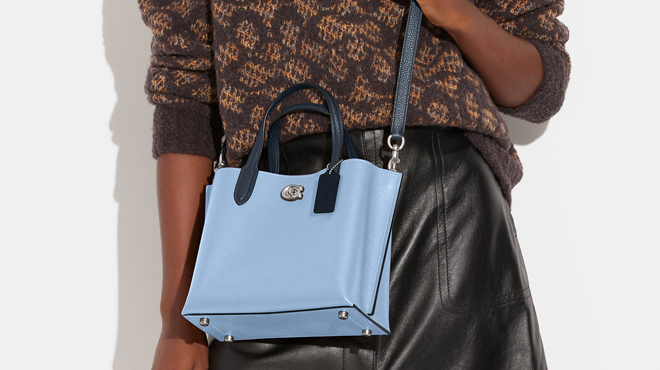 Coach Outlet Willow Tote 24 In Colorblock in Silver Pool Multi