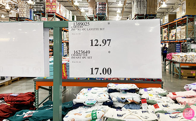 Character Infant 4-Piece Plush Set Price Tag at Costco