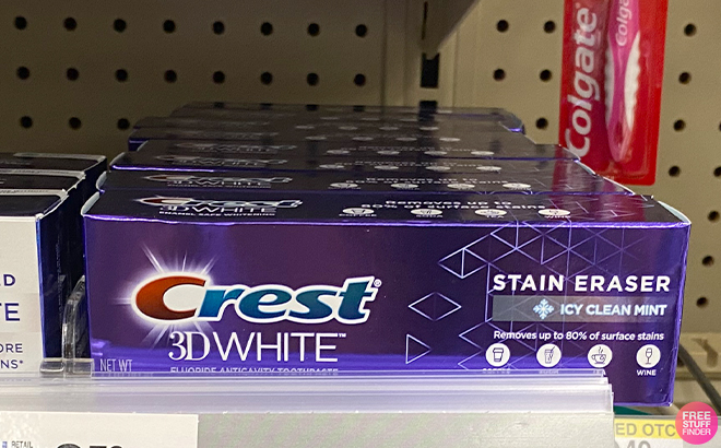 Crest Toothpaste on a Shelf