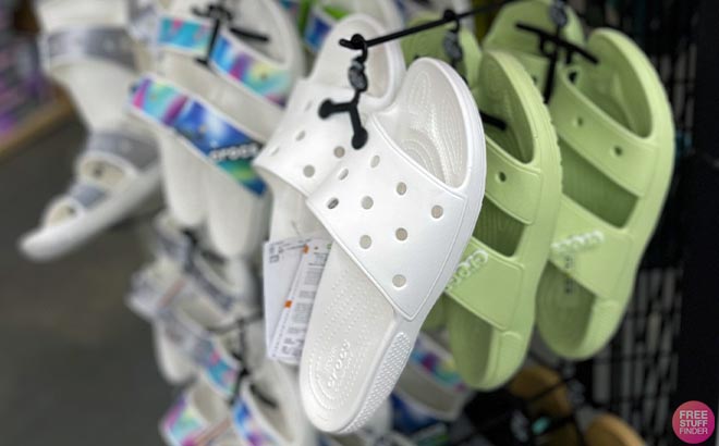 Crocs Classic Slides White on rack