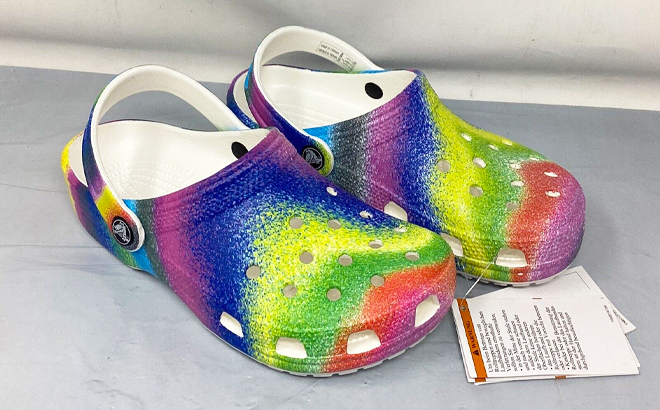 Crocs Kids Spray Dye Rainbow Clogs