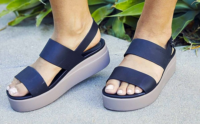 Crocs Low Wedge Platform Sandals