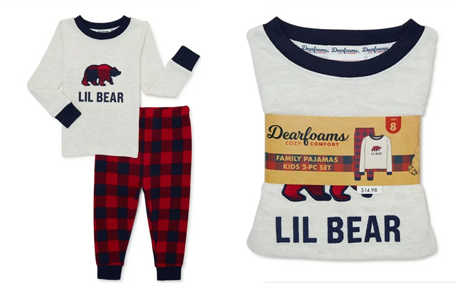 Dearfoams Family Sleep Big Kid 2 Piece Pajama Set