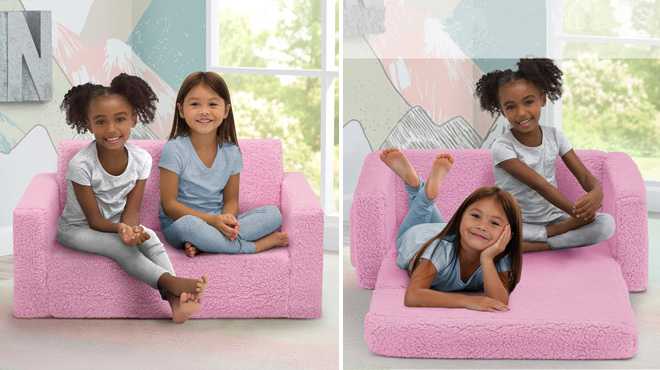 Delta Children Sherpa 2 in 1 Convertible Sofa to Lounger