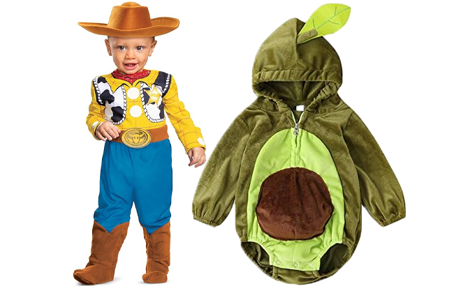 Disguise Baby Boys Woody Deluxe Infant Costume and Unisex Toddler Baby Halloween Avocado Costume