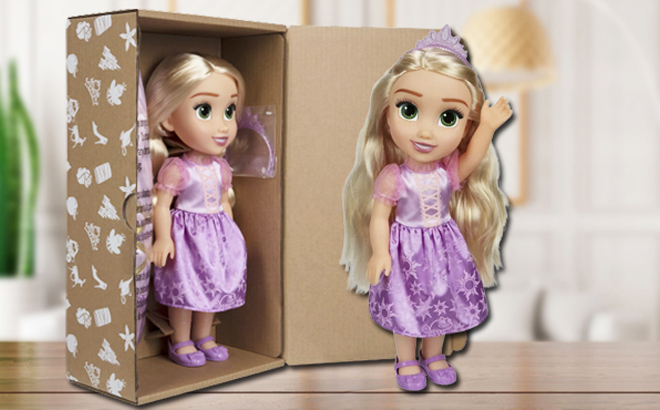 Disney Princess Rapunzel Doll on a Table