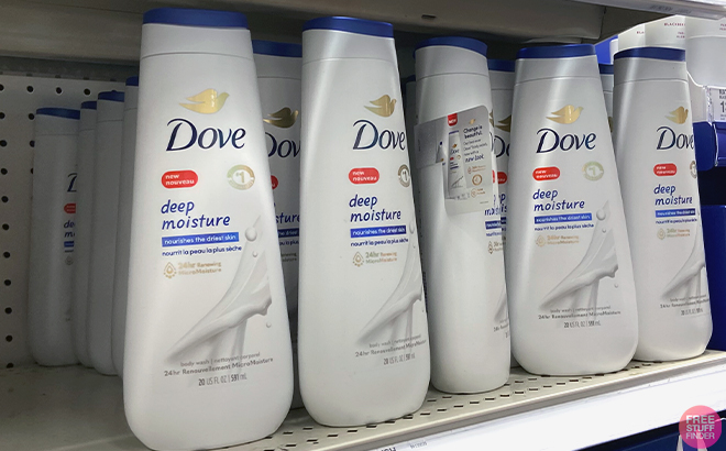 Dove Body Wash in shelf