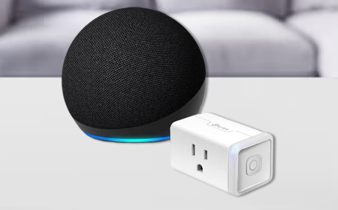 Echo Dot 5th Gen with TP Link Kasa Smart Plug Mini