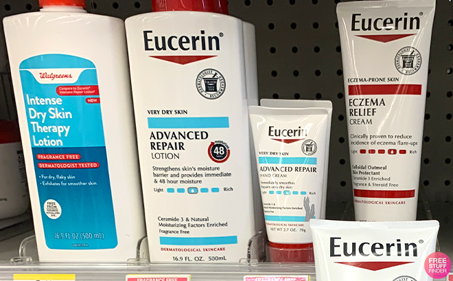 Eucerin Products on a Shelf