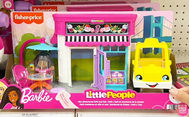 Fisher Price Barbie Little People City Adventures Cafe Cab