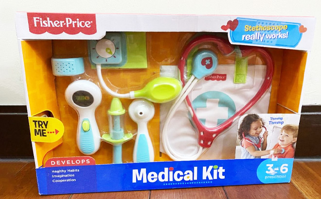 Fisher Price Kids Medical Kit in Box on the Floor