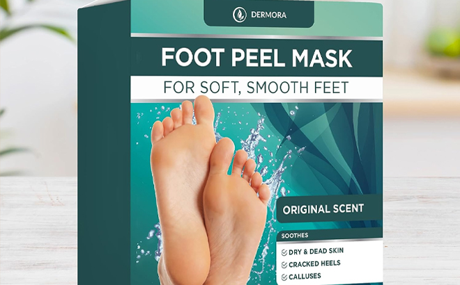 Foot Peel Mask 2 Pack on a Box