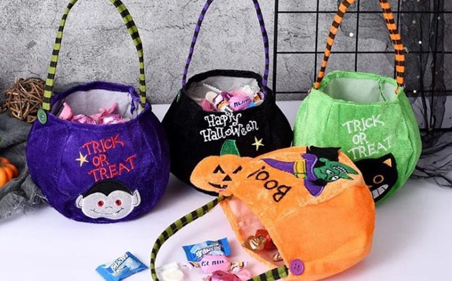 Four Styles of Small Trick Or Treat Bags