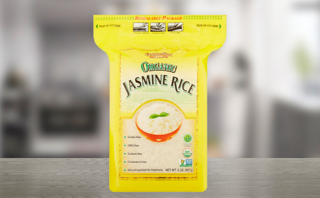 Golden Star Prime Grade Organic Jasmine Rice in the Kitchen