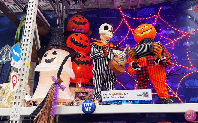 Halloween Decor Figures on the Shelves at Lowes