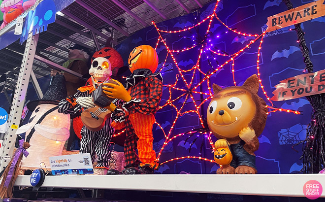 Halloween Figures on Shelves in Store Halloween Figures on Shelves in Store