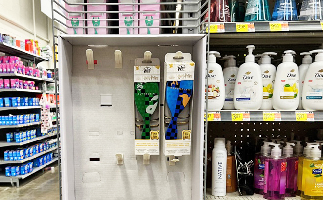 Harry Potter Wetbrushes on a Shelf