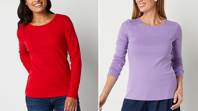 JCPenney long sleeve t shirts