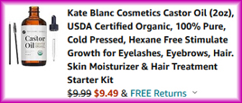 Kate Blanc Cosmetics Castor Oil Checkout Screen