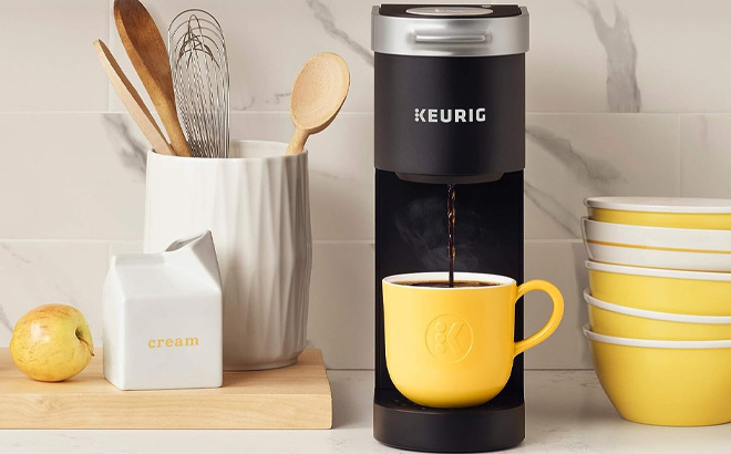 Keurig K Mini Single Serve Coffee Maker in Black Color in the Kitchen