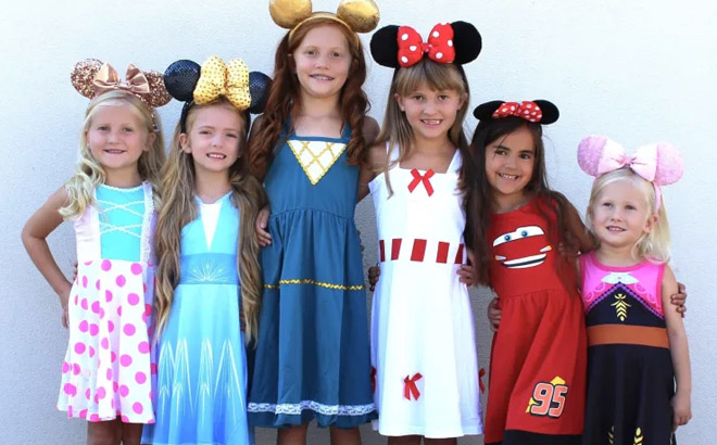 Kids Wearing Disney Princess Inspired Dresses