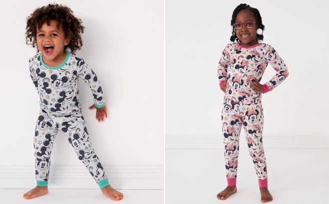 Kids are Wearing Disney Mickey and Minnie Forever Two Piece Pajama Sets