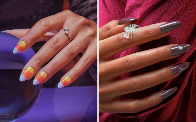 Kiss Voguish Fantasy Halloween Press On Nails in Sweet Creature and Cosmic Area Styles Kiss Voguish Fantasy Halloween Press On Nails in Sweet Creature and Cosmic Area Styles