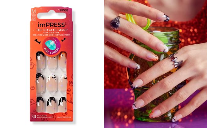 Kiss imPRESS Design Halloween Press On Nails The Creeps Style Kiss imPRESS Design Halloween Press On Nails The Creeps Style