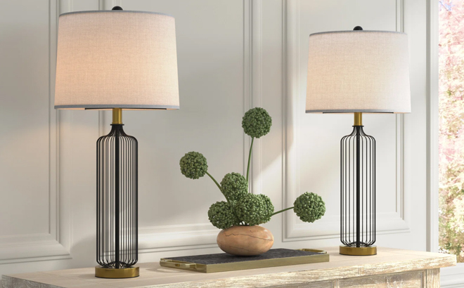 Letchworth Metal Table Lamp Set of 2