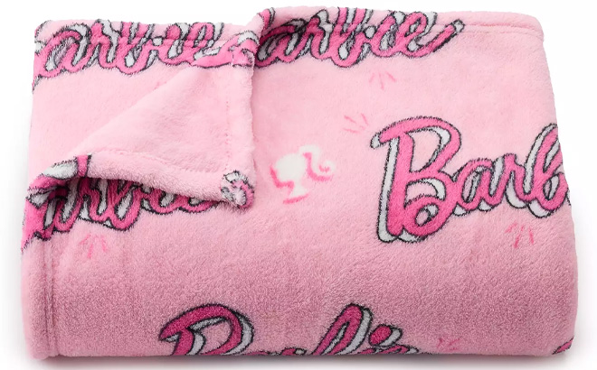 Licensed Character Barbie Plush Throw