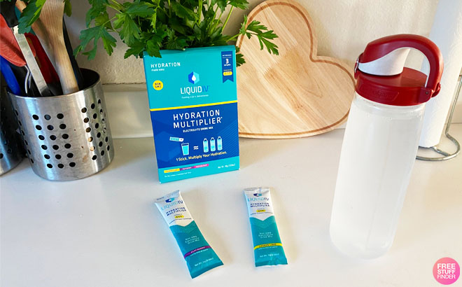 Liquid IV Hydration Multiplier on a Kitchen Counter Top