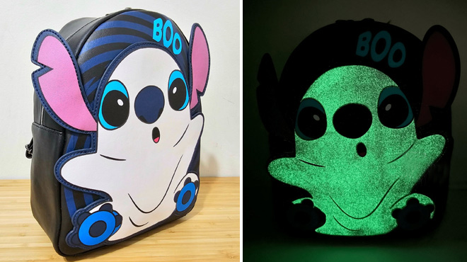 Loungefly Disney Lilo & Stitch Ghost Glow In The Dark Mini Backpack