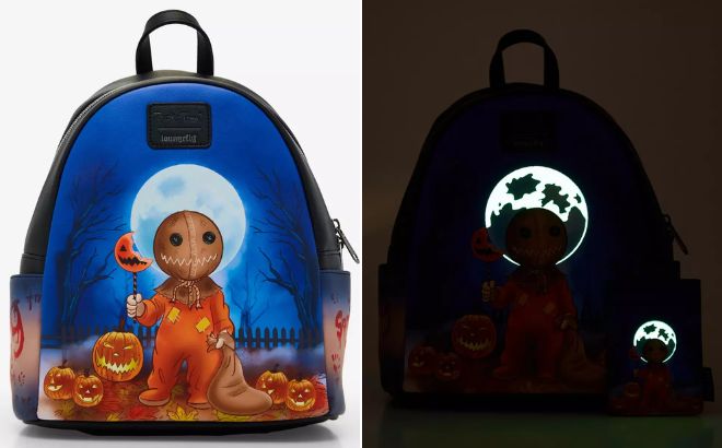 Loungefly Trick R Treat Sam Mini Backpack Glowing in the Dark