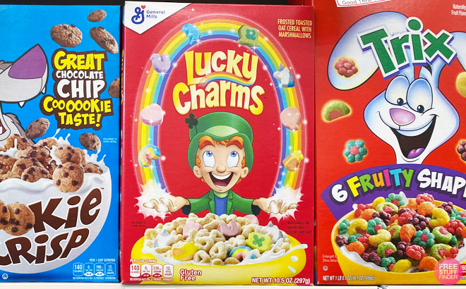 Lucky Charms Cereals on CVS Store Shelf