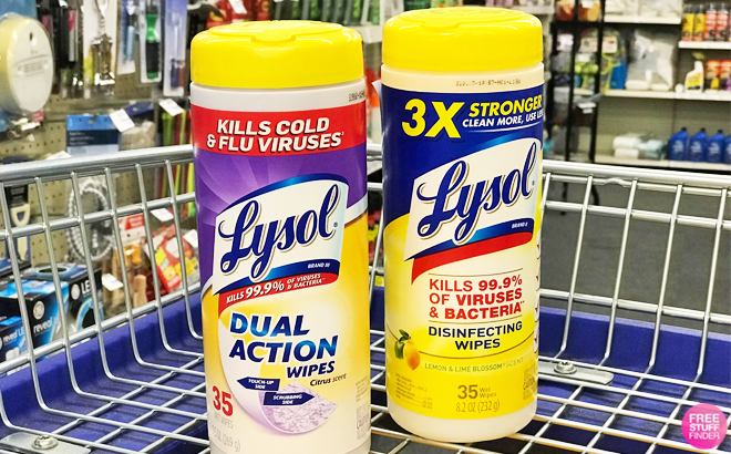 Lysol Disinfectant Wipes in Cart