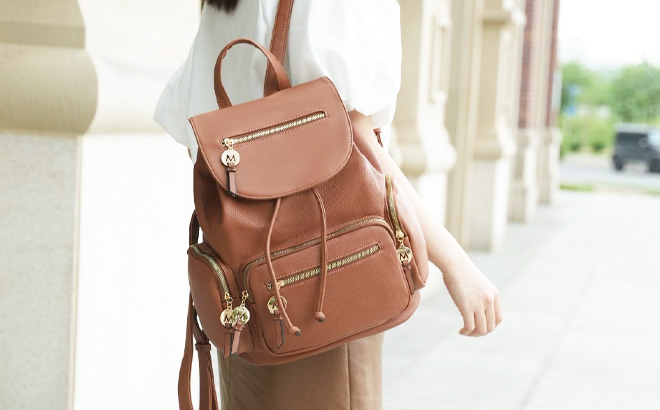 MKF Ivanna Leather Womens Oversize Backpack