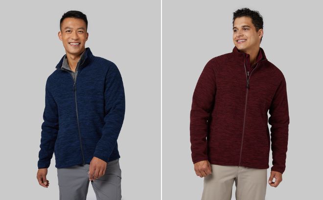 Man is Wearing 32 Degrees Mens Fleece Sherpa Lined Jacket