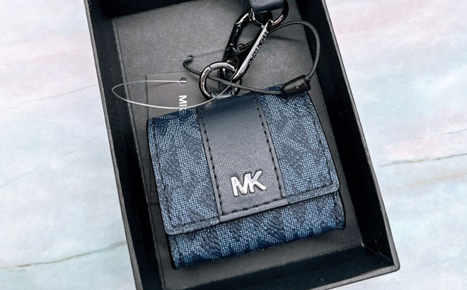 Michael Kors Hudson Logo Lanyard Case for Apple AirPods Pro in Plblue Color